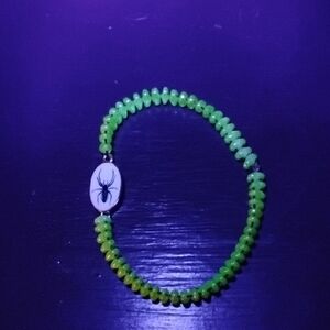 Uranium Glass Hand Made Bracelet